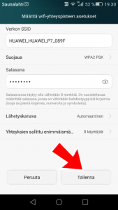 Määritä wifi-yhteyspisteen asetukset Huawei