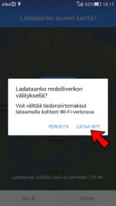 Lataa mobiiliverkon välityksellä