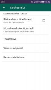 WhatsApp keskustelut