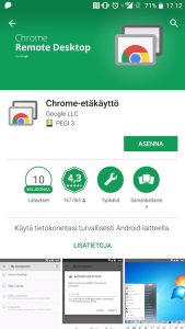 Asenna Chrome-etäkäyttö sovellus puhelimeen