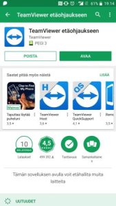 Avaa TeamViewer tietokoneen käyttämiseksi puhelimella