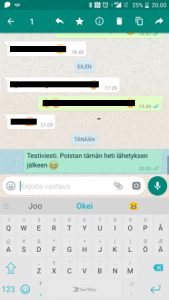 WhatsApp-viestien poistaminen omasta ja toisen puhelimesta