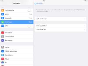 iPad APN-asetukset