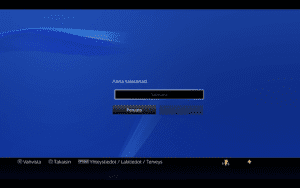 Kirjaudu sisään Playstation 4