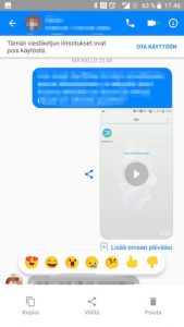 Messenger-viestin edelleenlähettäminen