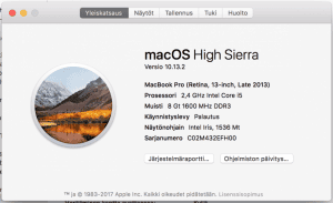 Tietoja tästä Macista